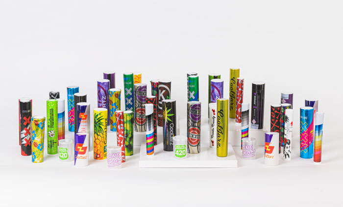 Shrink Sleeve machine doob tubes j tubes and pre roll container shrink sleeve labels Shrink Sleeve machine doob tubes j tubes and pre roll container shrink sleeve labels